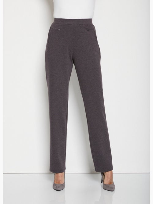 Pantalon droit taille semi élastiquée - Afibel - Kiabi