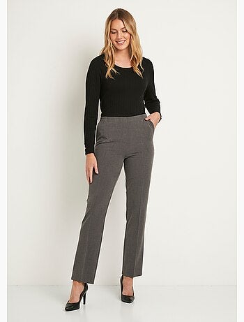 Pantalon droit taille semi-élastiquée - Afibel