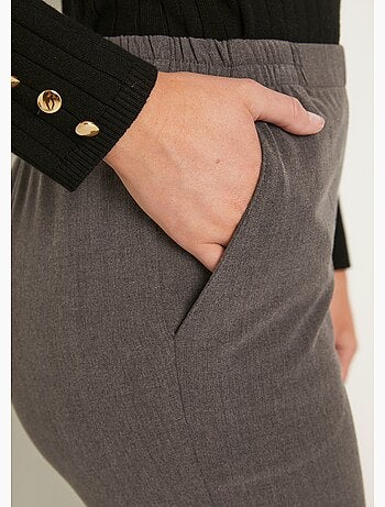 Pantalon droit taille semi-élastiquée - Afibel