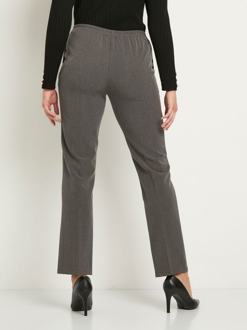 Pantalon droit taille semi-élastiquée - Afibel - Kiabi