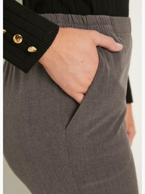 Pantalon droit taille semi-élastiquée - Afibel - Kiabi