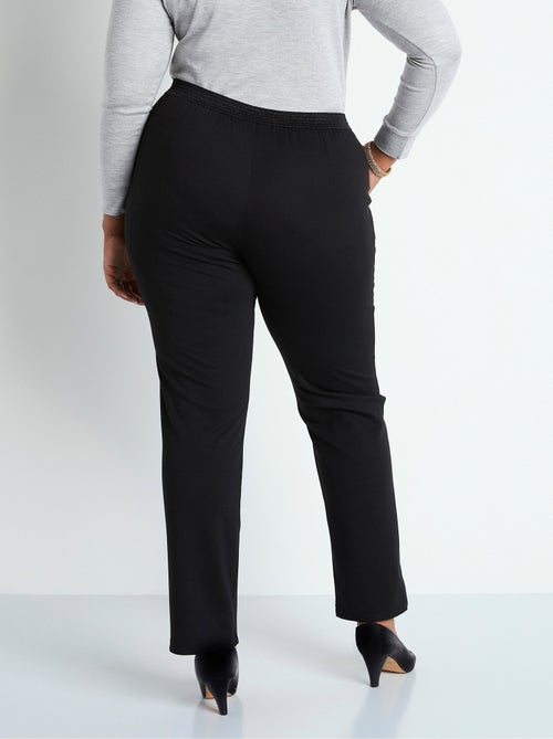 Pantalon droit taille semi élastiquée - Afibel - Kiabi
