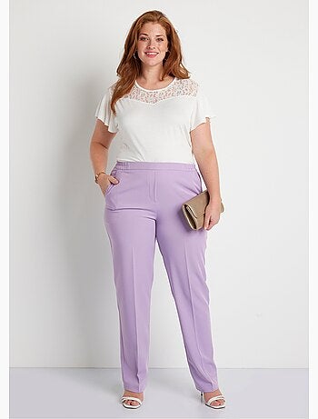 Pantalon droit taille semi-élastiquée - Afibel