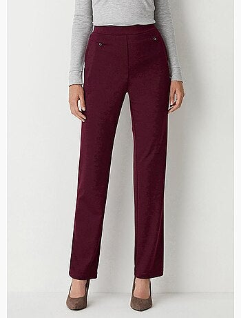 Pantalon droit taille semi élastiquée - afibel