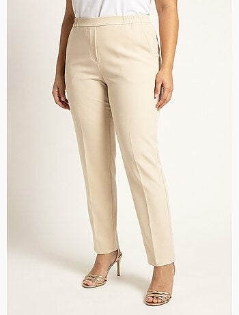 Pantalon droit taille semi-élastiquée - Afibel