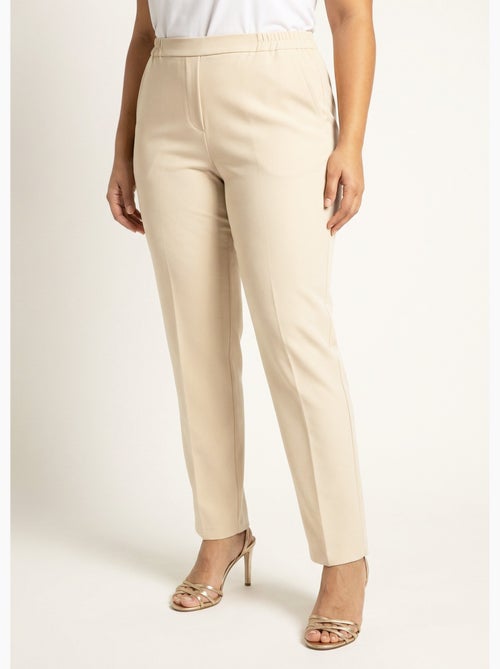 Pantalon droit taille semi-élastiquée - Afibel - Kiabi