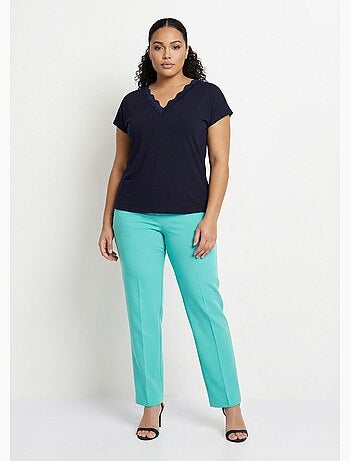 Pantalon droit taille semi-élastiquée - Afibel