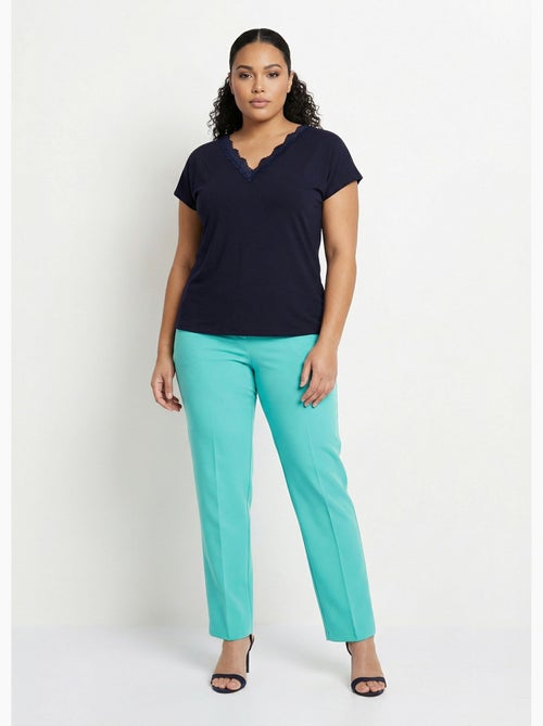 Pantalon droit taille semi-élastiquée - Afibel - Kiabi