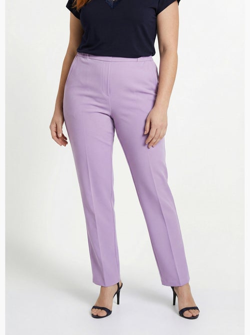 Pantalon droit taille semi-élastiquée - Afibel - Kiabi