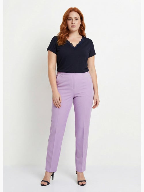 Pantalon droit taille semi-élastiquée - Afibel - Kiabi