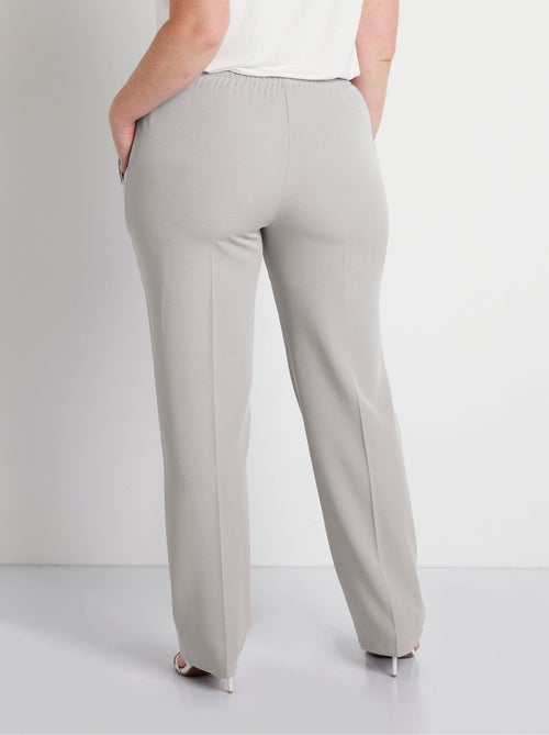 Pantalon droit taille semi-élastiquée - Kiabi