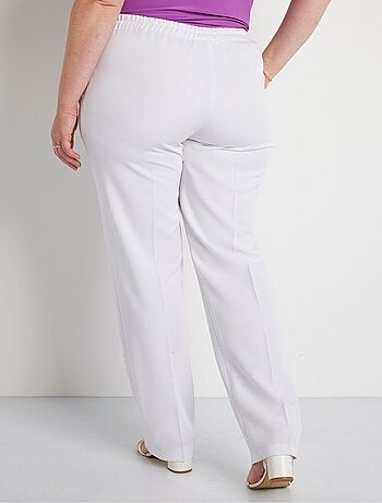 Pantalon droit taille semi-élastiquée
