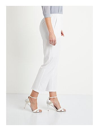 Pantalon droit taille semi-élastiquée