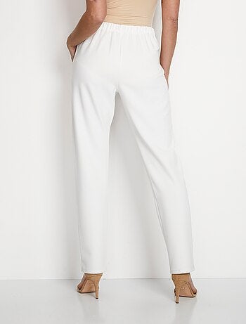 Pantalon droit taille semi-élastiquée