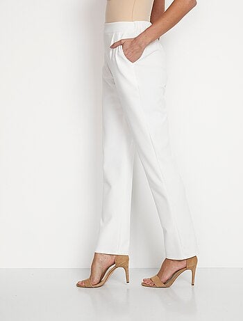 Pantalon droit taille semi-élastiquée