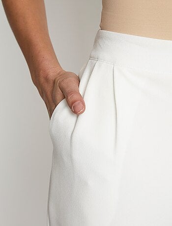 Pantalon droit taille semi-élastiquée