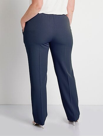 Pantalon droit taille semi-élastiquée