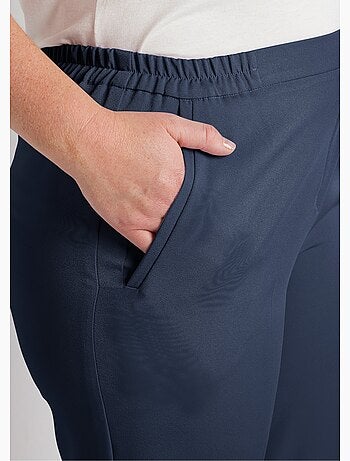 Pantalon droit taille semi-élastiquée