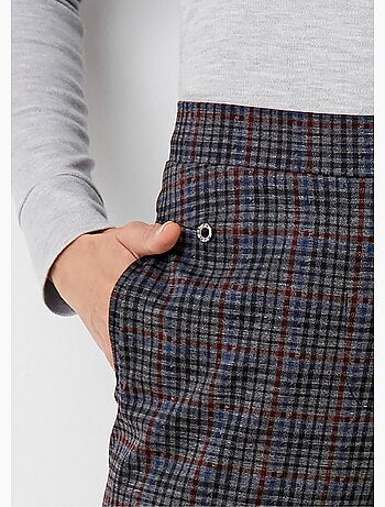 Pantalon droit taille semi élastiquée