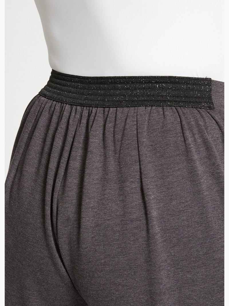 Pantalon droit taille semi élastiquée Gris - Kiabi