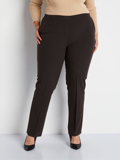 Pantalon droit taille semi-élastiquée - Kiabi