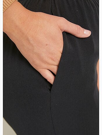 Pantalon droit taille semi élastiquée ventre plat - Afibel