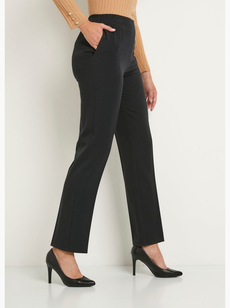 Pantalon droit taille semi élastiquée ventre plat - Afibel Bleu marine - Kiabi