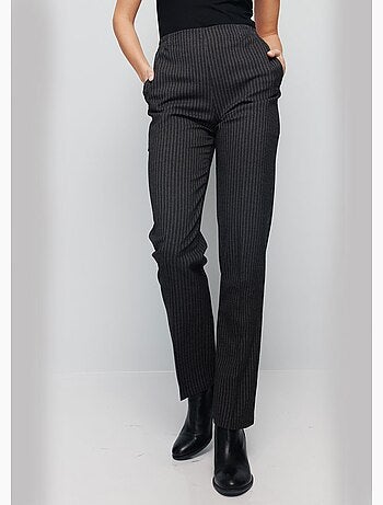 Pantalon droit taille semi élastiquée ventre plat - afibel