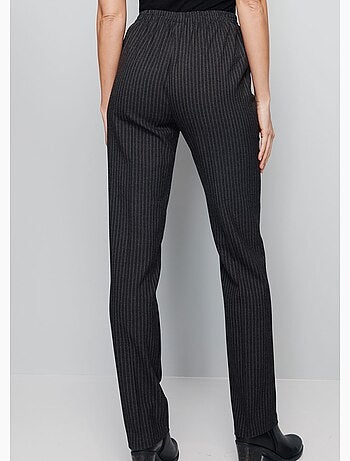 Pantalon droit taille semi élastiquée ventre plat - afibel