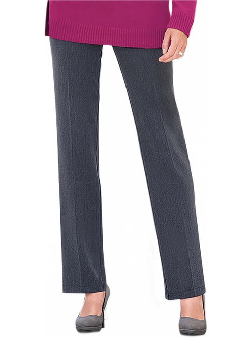 Pantalon droit taille semi élastiquée ventre plat - Afibel - Kiabi