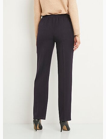 Pantalon droit taille semi élastiquée ventre plat - Afibel