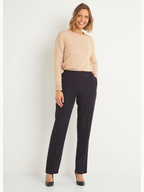 Pantalon droit taille semi élastiquée ventre plat - Afibel - Kiabi