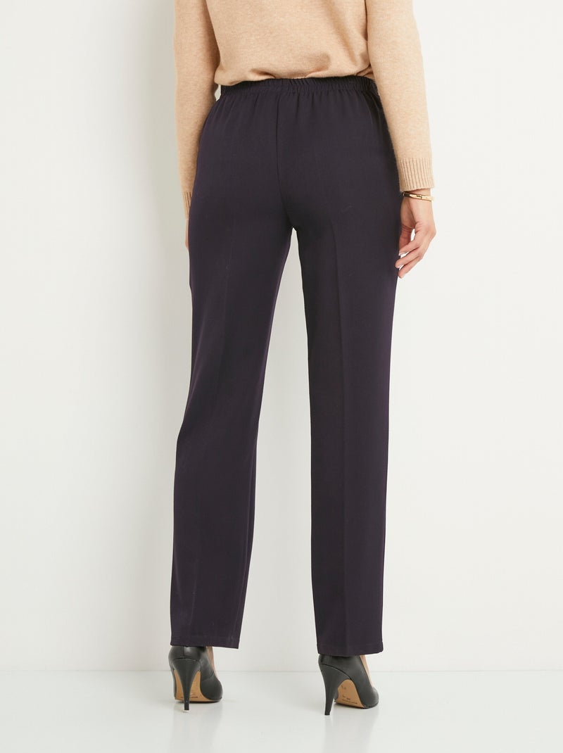 Pantalon droit taille semi élastiquée ventre plat - Afibel Violet - Kiabi