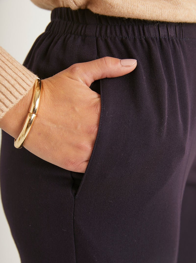 Pantalon droit taille semi élastiquée ventre plat - Afibel Violet - Kiabi
