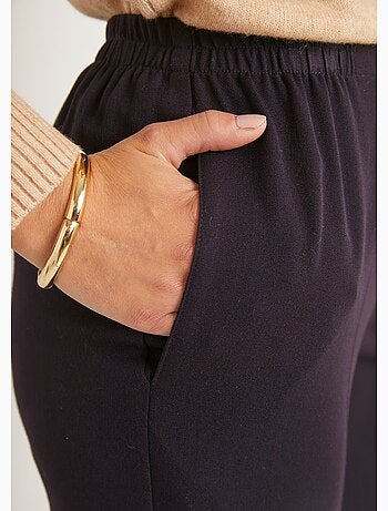 Pantalon droit taille semi élastiquée ventre plat