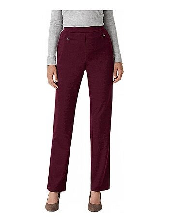 Pantalon droit taille semi élastiquée