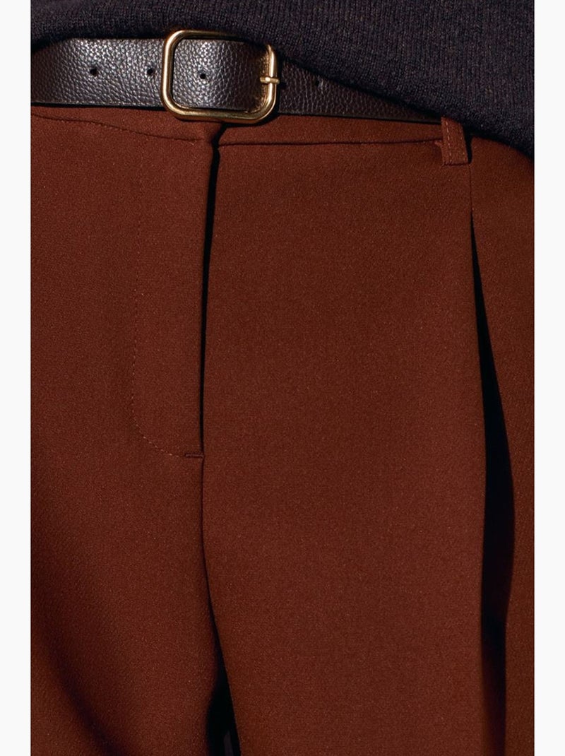 Pantalon droit tailleur femme dilvin Marron - Kiabi