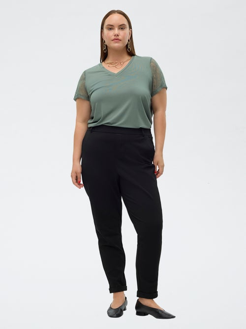 Pantalon droit uni - Kiabi