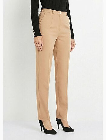 Pantalon droit uni taille semi élastiquée - Afibel