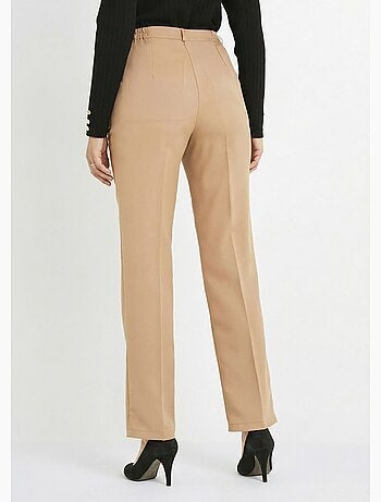 Pantalon droit uni taille semi élastiquée - Afibel