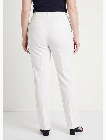 Pantalon droit uni taille semi élastiquée - Afibel