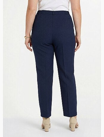 Pantalon droit uni taille semi élastiquée - afibel