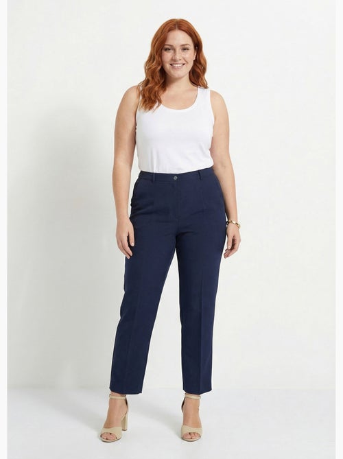 Pantalon droit uni taille semi élastiquée - afibel - Kiabi Pantalon droit uni taille semi élastiquée - afibel - Kiabi