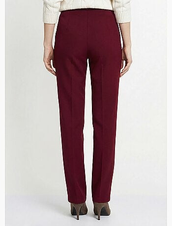 Pantalon droit uni taille semi élastiquée - Afibel