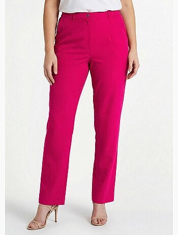Pantalon droit uni taille semi élastiquée - Afibel
