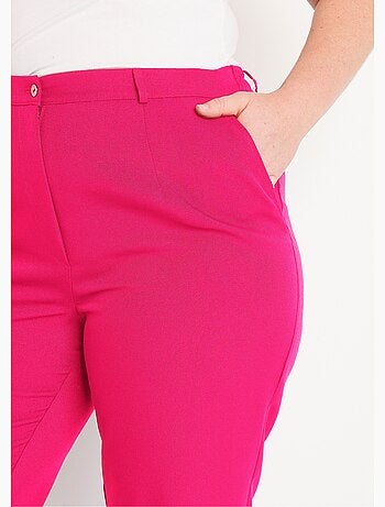 Pantalon droit uni taille semi élastiquée - Afibel