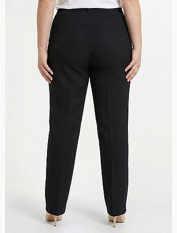 Pantalon droit uni taille semi élastiquée - afibel