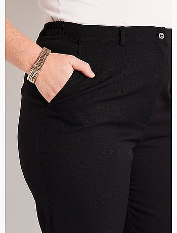 Pantalon droit uni taille semi élastiquée - afibel