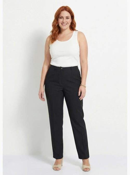 Pantalon droit uni taille semi élastiquée - afibel - Kiabi Pantalon droit uni taille semi élastiquée - afibel - Kiabi