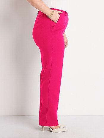 Pantalon droit uni taille semi élastiquée - Afibel